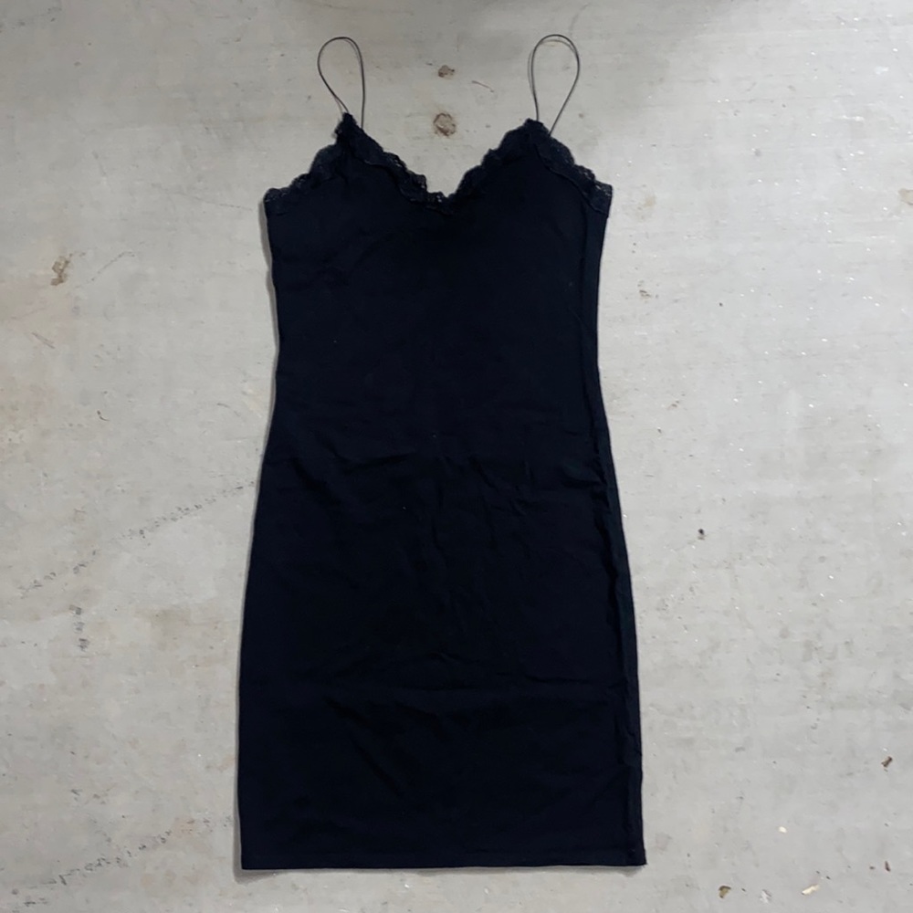 Black mini dress
